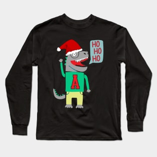 Cute Christmas Dinosaur Ho Ho Ho Long Sleeve T-Shirt